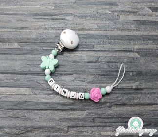 Personalisierte Schnullerkette mit Namen / Namenskette Baby